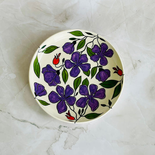 #30: Lunch plate  - Tibouchina design