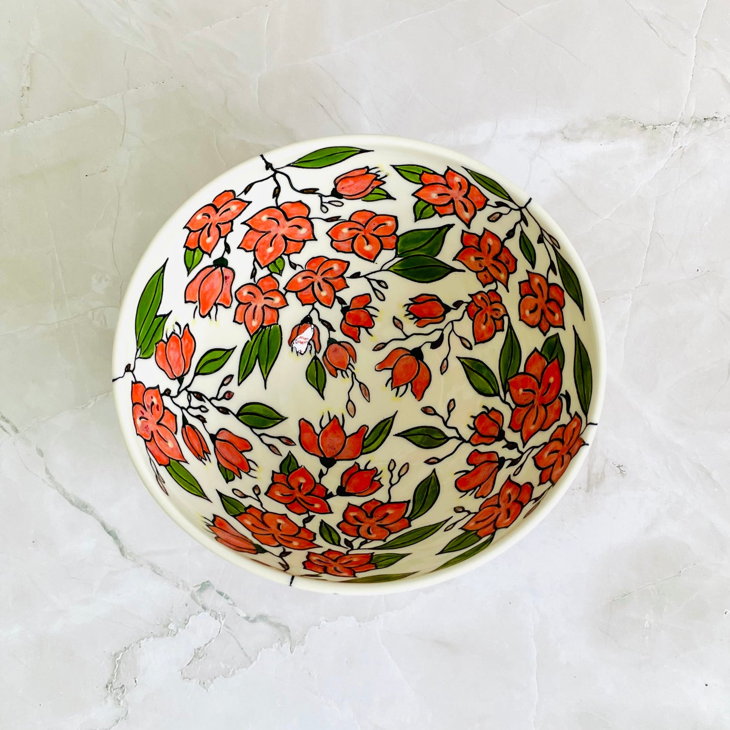 #35: Noodle bowl  - Bougainvillea design