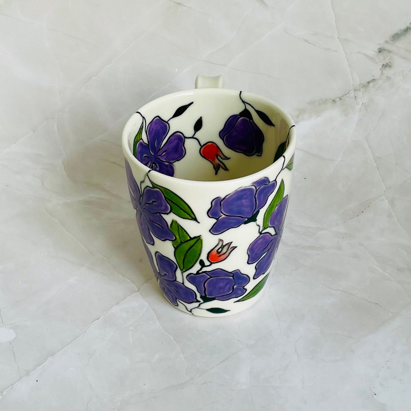 #16: Cup  - Tibouchina design