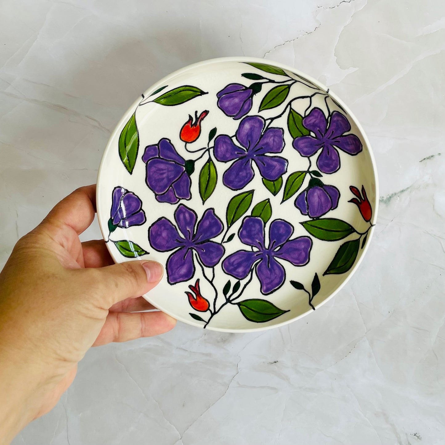 #30: Lunch plate  - Tibouchina design