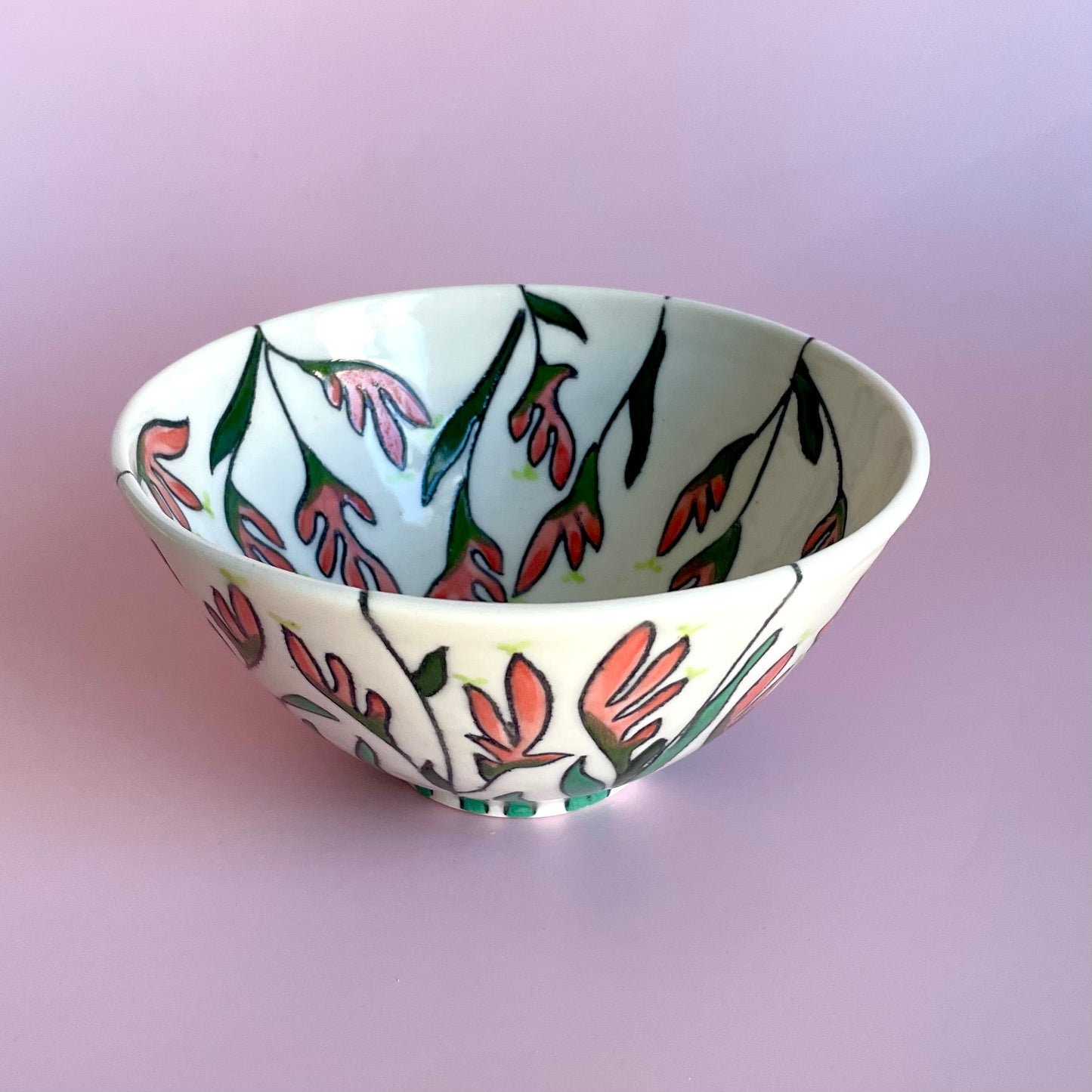 Small porcelain bowl with Australian kangaroo paw design