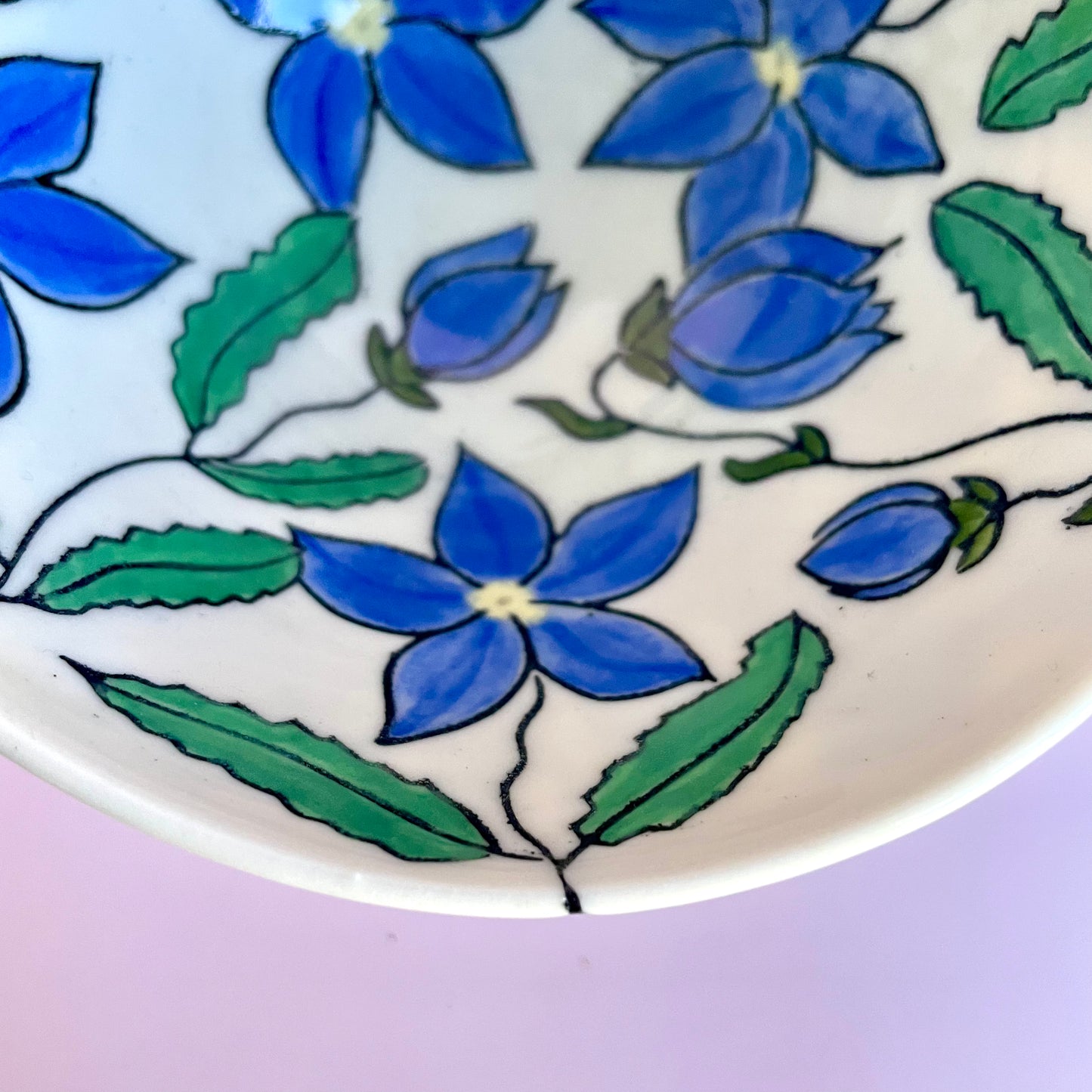 Small porcelain bowl with Australian royal bluebell
